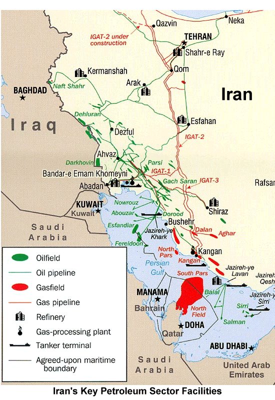 data: a map of iran's oil